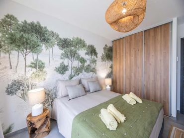 Vue d'une chambre de la villa en location en corse du sud