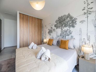 Vue d'une chambre de la villa en location en corse du sud