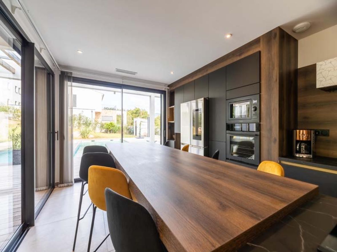 Cuisine de la villa Vitriccia en corse