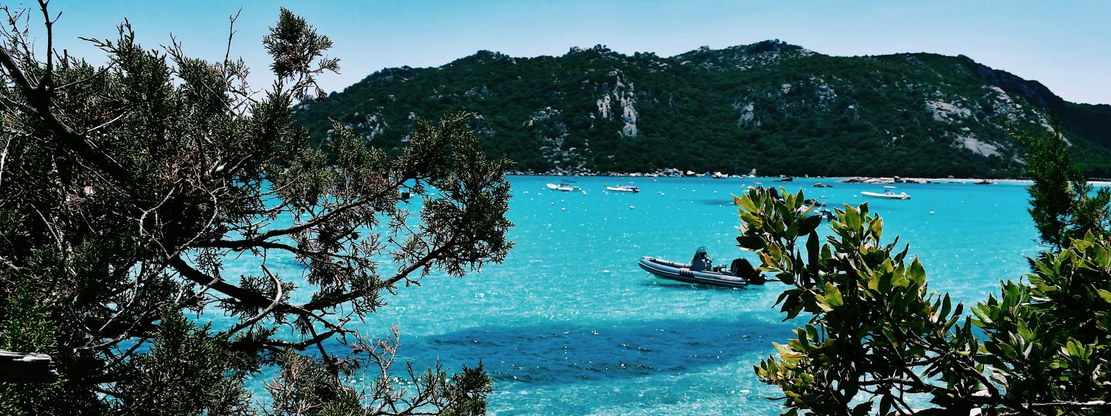 Vue plage en corse